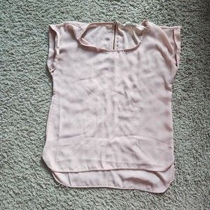 Pink Republic Womens T Shirt Zip Up Blouse Top Boho Pullover Medium Short Sleeve